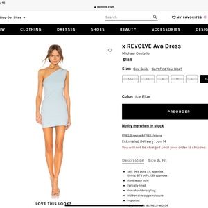 NWT Michael Costello Dress